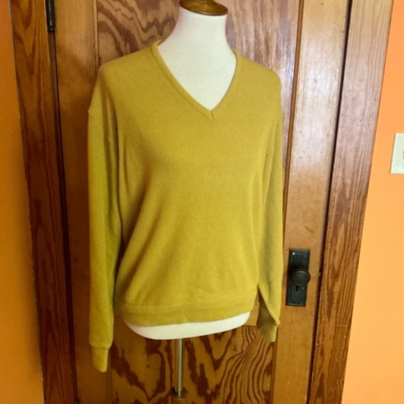 Vintage 60s gold grandpa sweater - Picture 9 of 11